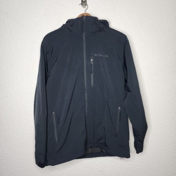 Columbia Gate Racer Insulated Softshell Jacket in Black Men's Size Medium - Picture 1 of 7